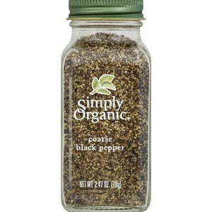 Simply Organic Black Pepper Coarse 6/2.47 OZ [UNFI #1692185] [ebt]