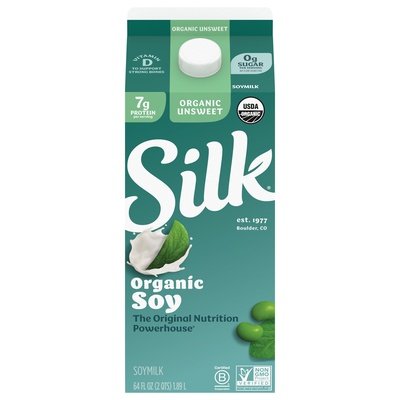 Silk Soymilk Organic Unsweet 6/64 OZ [UNFI #0362525] [ebt] T