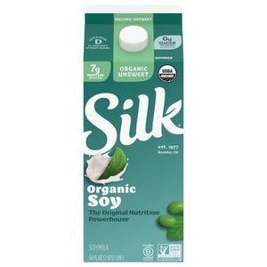 Silk Soymilk Organic Unsweet 6/64 OZ [UNFI #0362525] [ebt] T