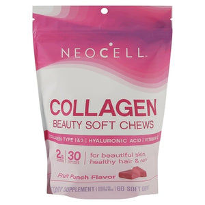 Neocell Corporation Collagen Beauty Soft Chews Fruit Punch Flavor 60 CT [UNFI #1200815] T