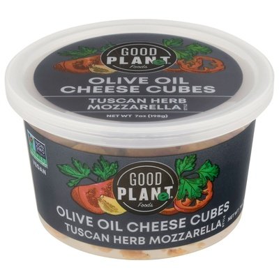 Good Planet Foods Cheese Cubes Olive Oil Tuscan Herb Mozzarella Style 8/7 OZ [UNFI #2994069] [ebt]