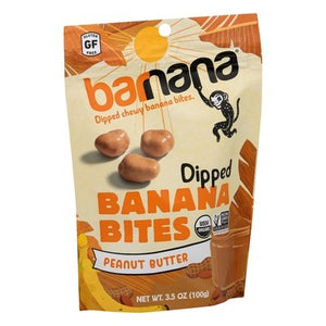 Barnana Banana Bites Organic Peanut Butter Dipped Chewy 12/3.5 OZ [UNFI #1568864] [ebt]