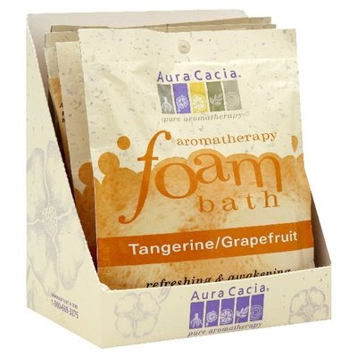Aura Cacia Aromatherapy Foam Bath Tangerine/Grapefruit 6/2.5 OZ [UNFI #682419] T