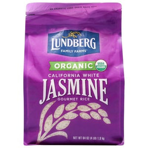 Lundberg Family Farms Rice Organic Jasmine California White 6/4 LB [UNFI #2806271] [ebt]