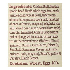 Raos Soup Slow Simmered Italian Wedding with Meatballs Italian Style 6/16 OZ [UNFI #2436186] [ebt]