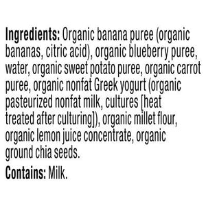 Plum Organics Mighty 4Â® Banana Blueberry Sweet Potato Carrot Greek Yogurt & Millet 4oz Pch 6/4 OZ [UNFI #1252691] [ebt]