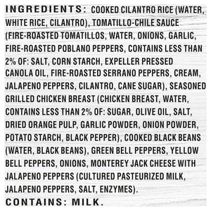 Frontera Chicken Verde Burrito Bowl 8/10 OZ [UNFI  #2849107]