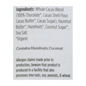 Blue Stripes Dark Chocolate Bar Whole Cacao Hazelnut Butter 12/2.1 OZ [UNFI #2865541] [ebt]