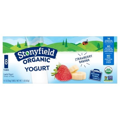 Stonyfield Organic Yogurt Lowfat Organic Strawberry Banana 8/8/2 OZ [UNFI #2087658] [ebt]