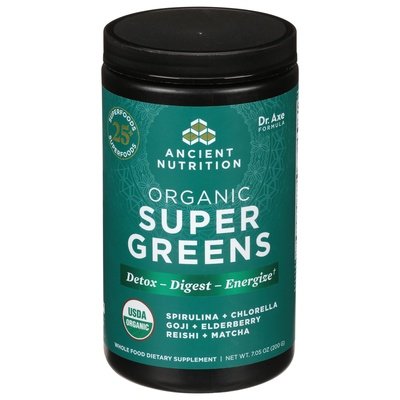 Ancient Nutrition Super Greens Organic 7.05 OZ [UNFI #2746246] T