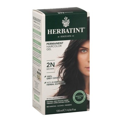 Herbatint Haircolor Gel Permanent Brown 2N Box 4.56 OZ [UNFI #0226597] T