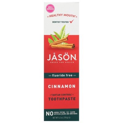 Jason Natural Products Toothpaste Fluoride Free Cinnamon 1/4.2 OZ [UNFI #2902005] T