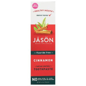 Jason Natural Products Toothpaste Fluoride Free Cinnamon 1/4.2 OZ [UNFI #2902005] T