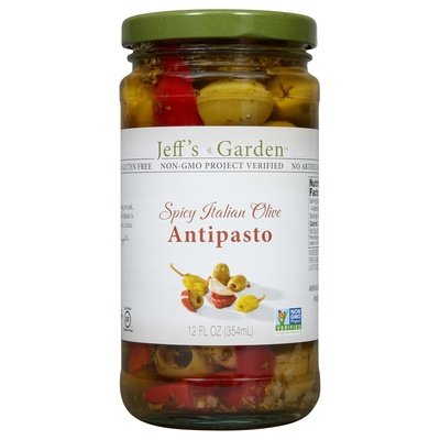 Jeffs Garden Antipasto Spicy Italian Olive 6/12 OZ [UNFI #1540178] [ebt]