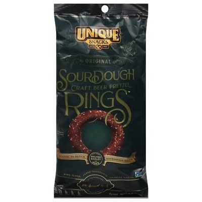 Unique Pretzels Pretzels Rings Original Soudough Craft Beer 12/11 OZ [UNFI #2341196] [ebt]
