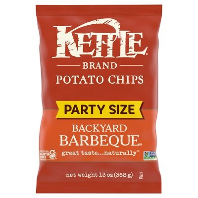 Kettle Brand Potato Chips Backyard Barbeque Party Size 9/13 OZ [UNFI #2600369] [ebt]