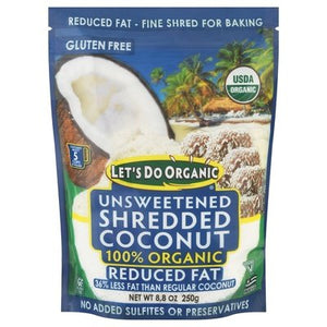 Lets Do Organic Shredded Coconut Reduced Fat Unsweetened 12/8.8 OZ [UNFI #0187211] [ebt]
