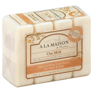 A La Maison Soap for Hand & Body Oat Milk Value Pack 1/4/3.5 Z [UNFI #1015700] T