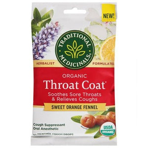 Traditional Medicinals Throat Coat Organic Sweet Orange Fennel 12/16 CT [UNFI #2584001] T