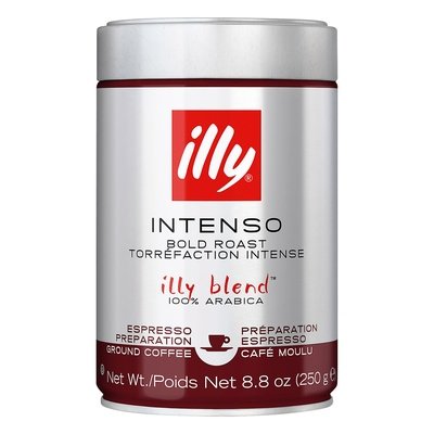 Illy Caffe Coffee 100% Arabica Ground Bold Roast Intenso 6/8.8 OZ [UNFI #1084250] [ebt]