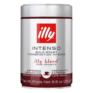 Illy Caffe Coffee 100% Arabica Ground Bold Roast Intenso 6/8.8 OZ [UNFI #1084250] [ebt]