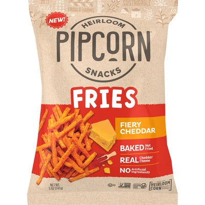 Pipcorn Fries Fiery Cheddar 12/5 oz [UNFI #3110038 ] [ebt]
