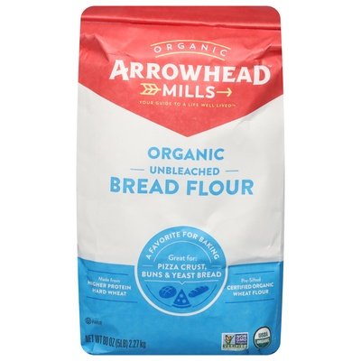 Arrowhead Mills Bread Flour Organic Unbleached 8/5 LB [UNFI #3014644] [ebt]