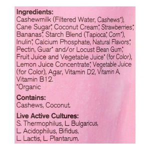 Forager Project Cashewmilk Yogurt Dairy-Free Organic Strawberry Banana 8/3.2 OZ [UNFI #2951077] [ebt]