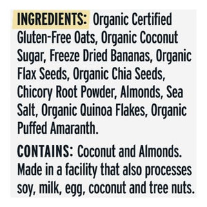 Purely Elizabeth Oatmeal With Prebiotic Fiber Banana Nut Superfood Recipe No. 21 6/9.12 OZ [UNFI #2842391] [ebt]