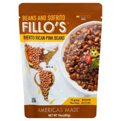 Fillos Beans and Sofrito Puerto Rican Pink Beans Mild 6/10 OZ [UNFI #2288892] [ebt]