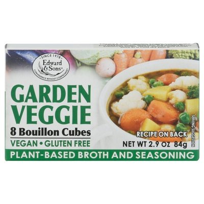 Edward & Sons Bouillon Cubes Garden Veggie 12/2.9 OZ [UNFI #154922] [ebt]