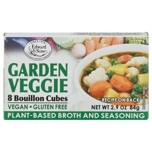 Edward & Sons Bouillon Cubes Garden Veggie 12/2.9 OZ [UNFI #154922] [ebt]