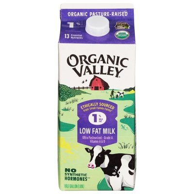 Organic Valley Milk Low Fat 1% Milk Fat 6/64 OZ [UNFI #0644740] [ebt] T