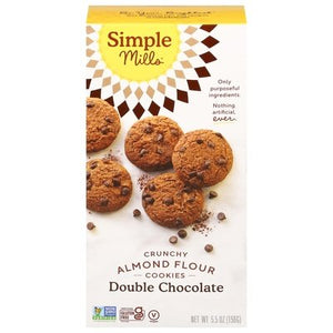 Simple Mills Cookies Almond Flour Double Chocolate Crunchy 6/5.5 OZ [UNFI #2059194] [ebt]