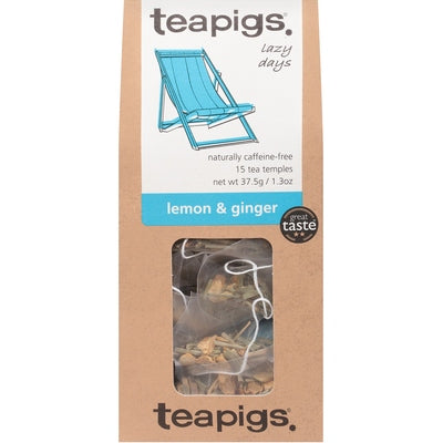 Teapigs Herbal Infusion Lemon & Ginger Tea Temple 6/15 CT [UNFI #3182532 ] [ebt]