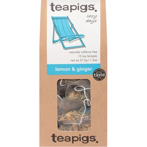 Teapigs Herbal Infusion Lemon & Ginger Tea Temple 6/15 CT [UNFI #3182532 ] [ebt]