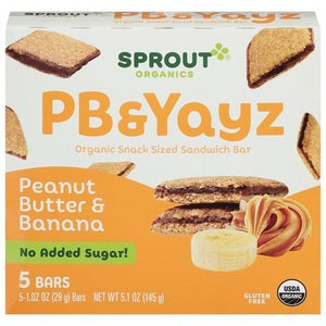 Sprout Sandwich Bar Organic Peanut Butter & Banana 6/5.1 OZ [UNFI #2966620] [ebt]