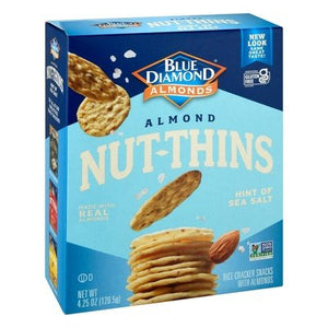Blue Diamond Rice Crackers Snacks With Almonds Hint Of Sea Salt 12/4.25 OZ [UNFI #257568] [ebt]