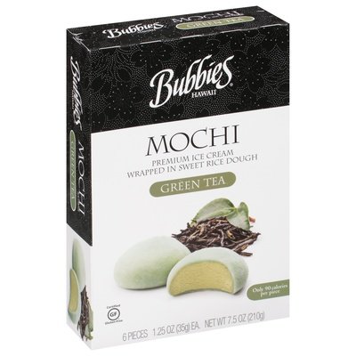 Bubbies Mochi Icrm Grtea 8/7.5 OZ [UNFI  #2211035]