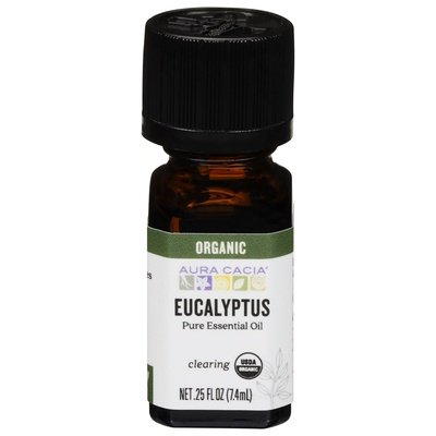 Aura Cacia Pure Essential Oil Organic Eucalyptus Clearing 1/.25 OZ [UNFI #323238] T
