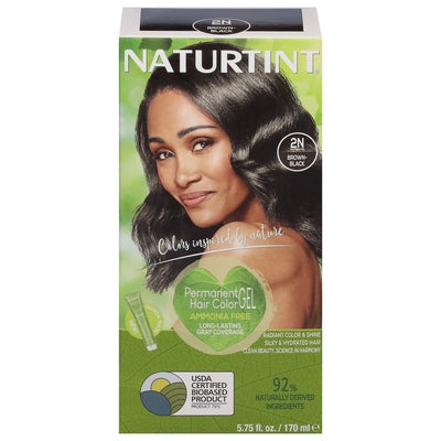 Naturtint Hair Color Gel Permanent Ammonia Free Brown-Black 2N 1/5.6 OZ [UNFI #830497] T