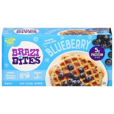 Brazi Bites Waffles Blueberry Crispy Flufy 8/7.6 OZ [UNFI  #3031242]