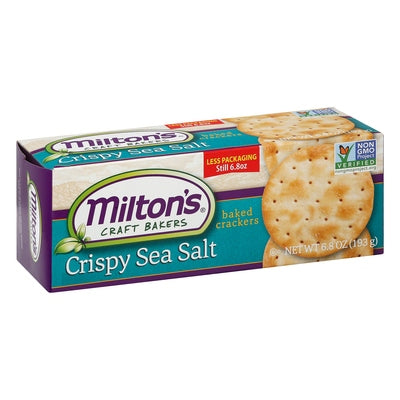 Miltons Baked Crackers Crispy Sea Salt 8/6.8 OZ [UNFI #2635084] [ebt]