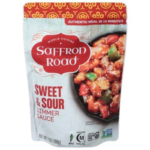 Saffron Road Simmer Sauce Sweet & Sour Mild 8/7 OZ [UNFI #2874451] [ebt]