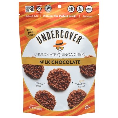 Undercover Chocolate Chocolate Quinoa Crisps Milk Chocolate Mini 12/3 OZ [UNFI #3018660] [ebt] T