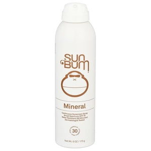 Sun Bum Continuous Sunscreen Spray Mineral Broad Spectrum SPF 30 6 OZ [UNFI #2386183] T