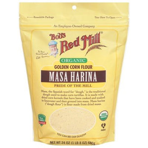 Bobs Red Mill Golden Corn Flour Organic Masa Harina 4/24 OZ [UNFI #2031656] [ebt]