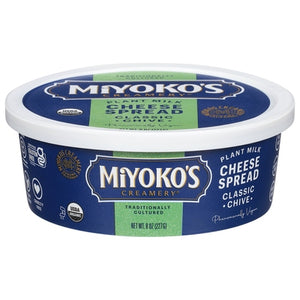 Miyokos Creamery Cheese Spread Plant Milk Classic Chive 6/8 OZ [UNFI #2995397] [ebt]