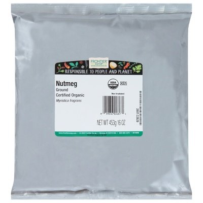 Frontier Nat Prod Co-Op Nutmeg Organic Ground 1 Lb [UNFI #0708370] [ebt]