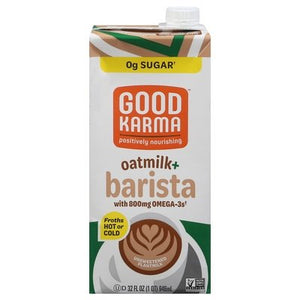 Good Karma Oatmilk+ Barista Unsweetened Plantmilk 6/32 OZ [UNFI #2880185] [ebt]